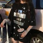 Oversized Hologram Lettering T-shirt