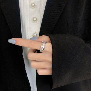 Textured Sterling Silver Open Ring 1 Pc - Textured Sterling Silver Open Ring - Silver - Us Size 15