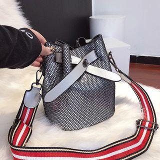 Chain Detail Sequined Bucket Bag