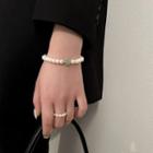 Faux Gemstone Freshwater Pearl Bracelet Bracelet - Faux Pearl - White - One Size