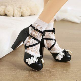 Ankle Strap Block-heel Platform Sandals