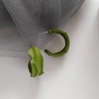 Irregular Open Hoop Earring 1 Pair - 925 Silver Earring - Green - One Size