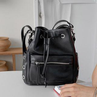 Eyelet-detail Bucket Bag