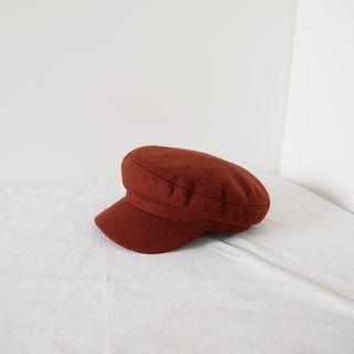 Plain Newsboy Cap Black - One Size