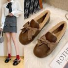 Bow Fleece Lined Loafers