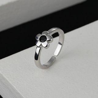 Flower Ring Black - One Size