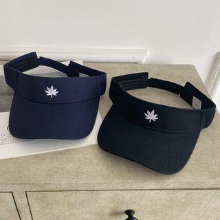 Leaf Embroidered Visor Hat
