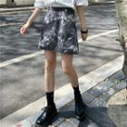 Splatter Print A-line Mini Skirt As Shown In Figure - One Size