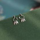 Fish & Fishing Hook Sterling Silver Fringed Earring 1 Pair - Silver - One Size