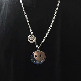 Smiley Pendant Necklace As Shown In Figure - One Size