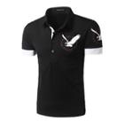 Eagle Print Short-sleeve Polo Shirt