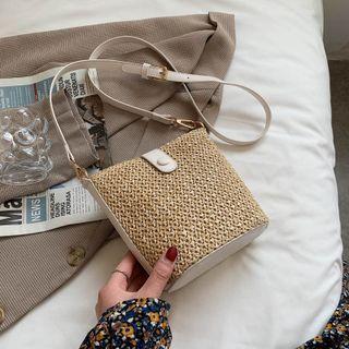 Straw Crossbody Bag / Chain / Set