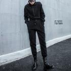 Long-sleeve Mock Neck Jumpsuit