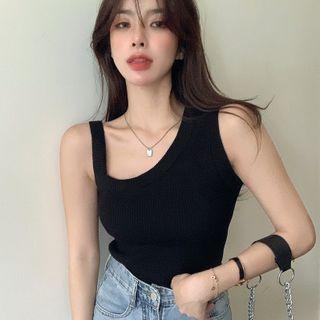 Irregular Plain Tank Top