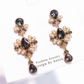 Rhinestone Drop Dangle Earring 1 Pair - As Shown In Figure - One Size