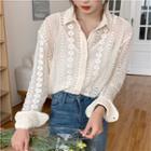 Lace Shirt Almond Beige - One Size