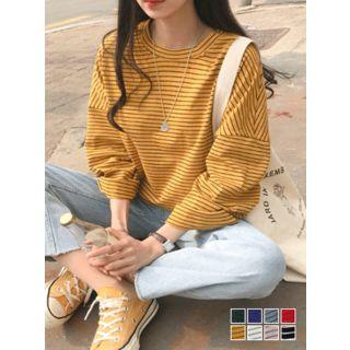 Drop-shoulder Boxy Stripe T-shirt