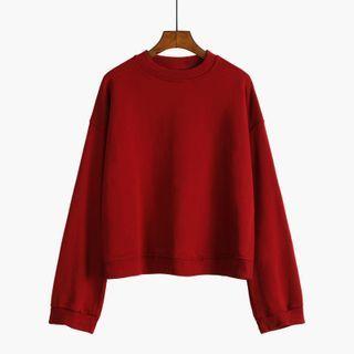 Plain Sweatshirt Red - One Size