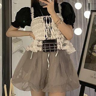Puff Short-sleeve Top / Camisole Top / Shorts