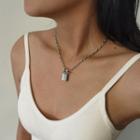 Lock Chain Pendant Necklace