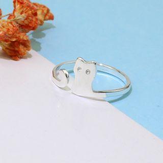 Cat Open Ring Cat Ring - Silver - One Size