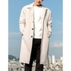 Single-breasted Raglan Belted Trench Coat