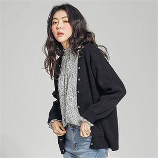 Snap-button Lightweight Cardigan