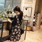 Ruffle-hem Floral Jumper Dress