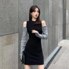 Off Shoulder Long-sleeved Sweater