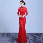 Lace Sheath Evening Gown
