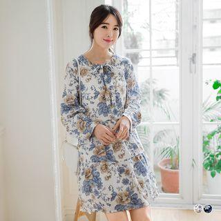 Floral Layered Peasant Dress