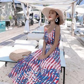 Spaghetti Strap Midi Printed Sundress