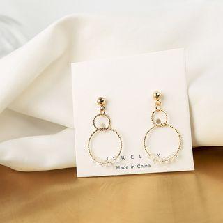 Hoop Drop Earring 1 Pair - A Shown In Figure - One Size