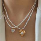 Heart Pearl Pendant Necklace