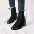 Block-heel Lace-up Boots