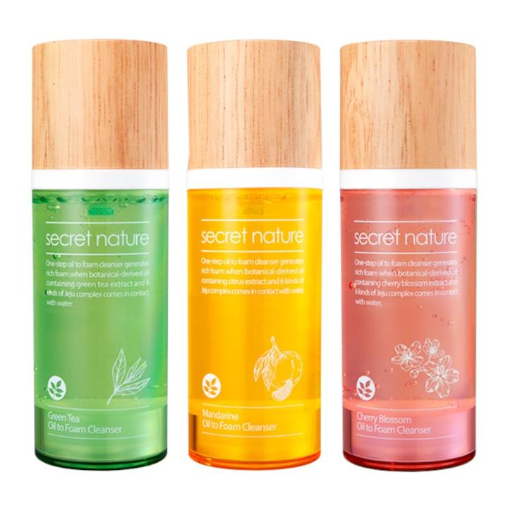 Secret Nature - Oil To Foam Cleanser 100ml - 3 Types