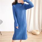 Reversible Mock-neck Knit Dress