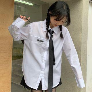 Lettering Shirt / Tie / Skirt / Set