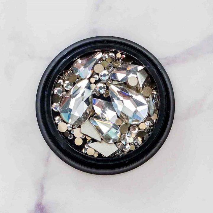 Nail Accessories Flat Bottom Rhinestones White 1 Box
