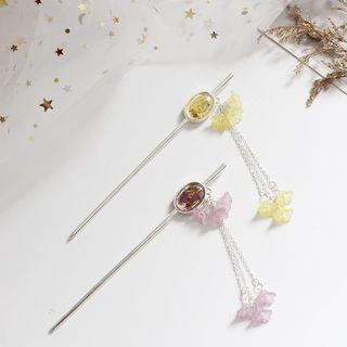 Resin Flower Fringed Hair Stick