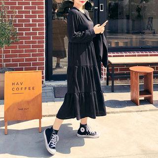 Shirred Tiered Long Dress