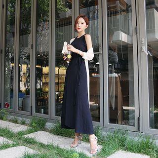Set: Halter Cotton Top + Maxi Wrap Skirt
