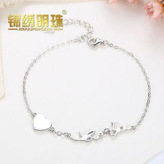 925 Sterling Silver Love Lettering Bracelet