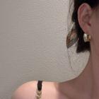 Irregular Alloy Hoop Earring A141 - 1 Pair - Gold - One Size