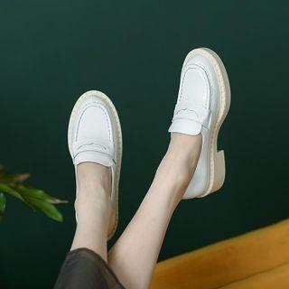 Platform Chunky-heel Penny Loafers