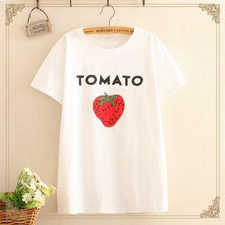 Printed Round-neck Top