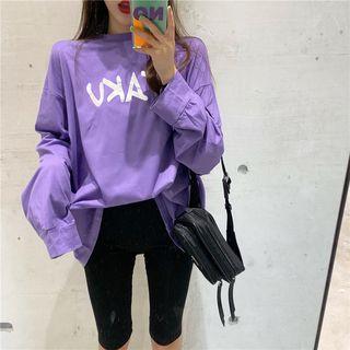 Long-sleeve Lettering Tee