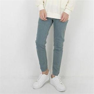 Raw-hem Tapered Jeans