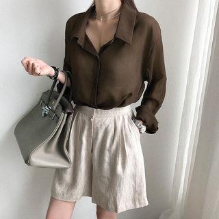 Long-sleeve See-through Shirt