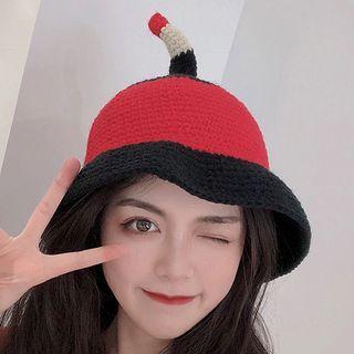 Colour Block Knit Bucket Hat